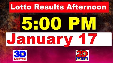 3d result 5pm today